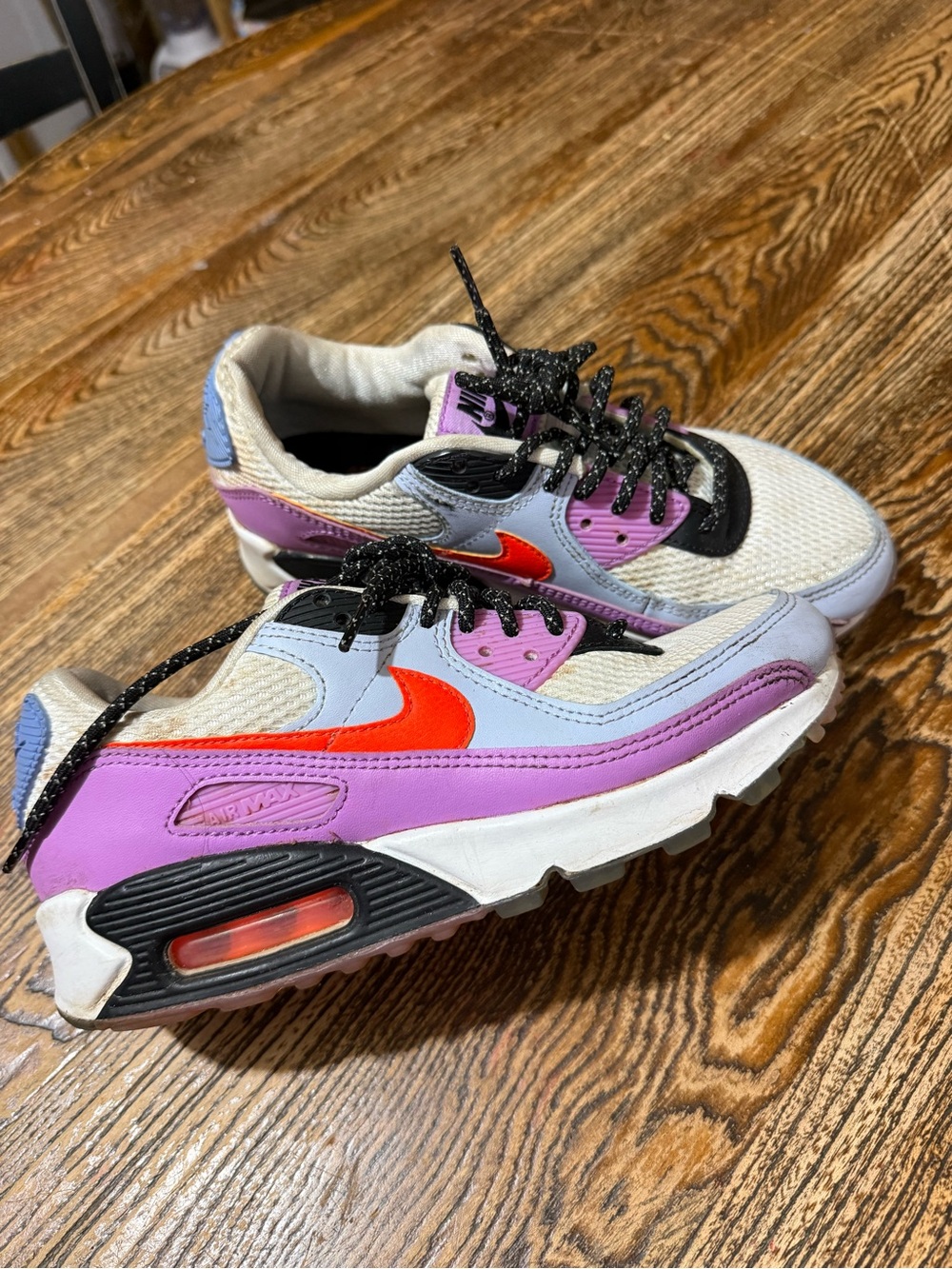 Nike Women Air Max Sneakers in Purple, Red & Black